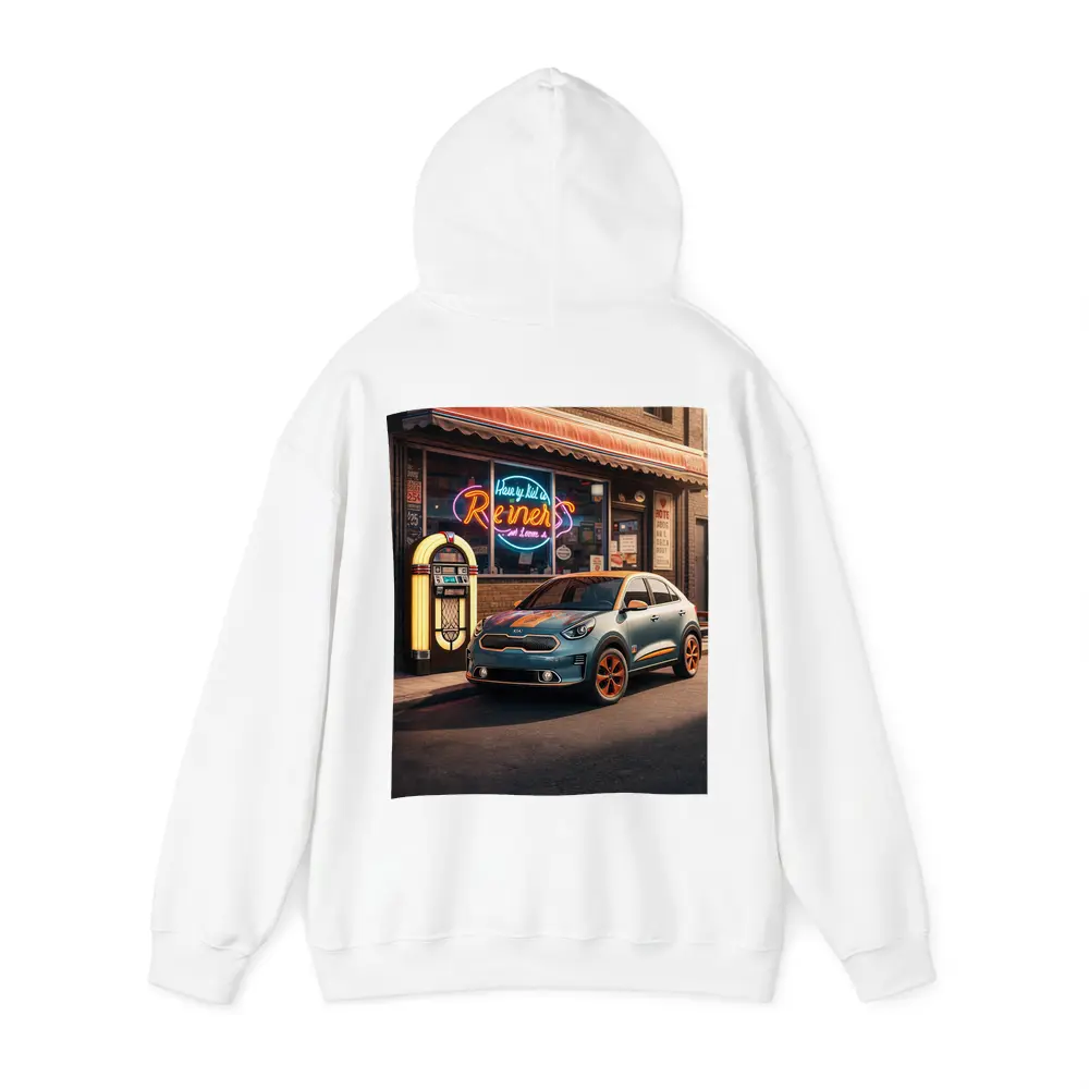 Kia Niro Retro Diner Neon Night Scene – Hoodies
