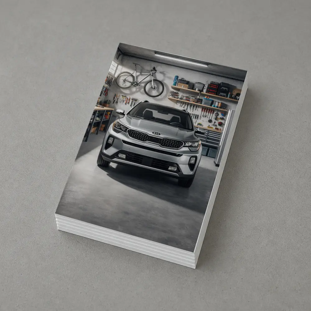 Kia Seltos SUV Parked Inside Garage – Postcards