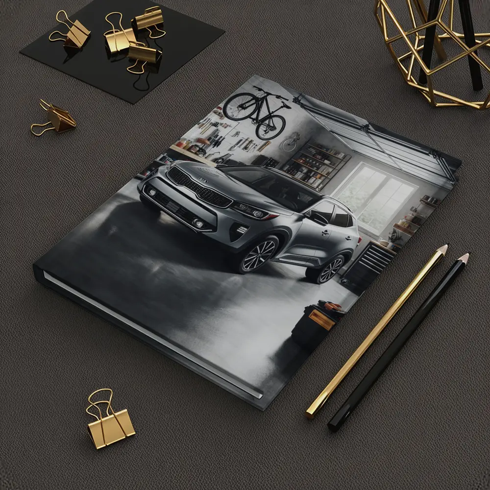 Kia Seltos SUV Parked Inside Workshop Garage – Notebooks