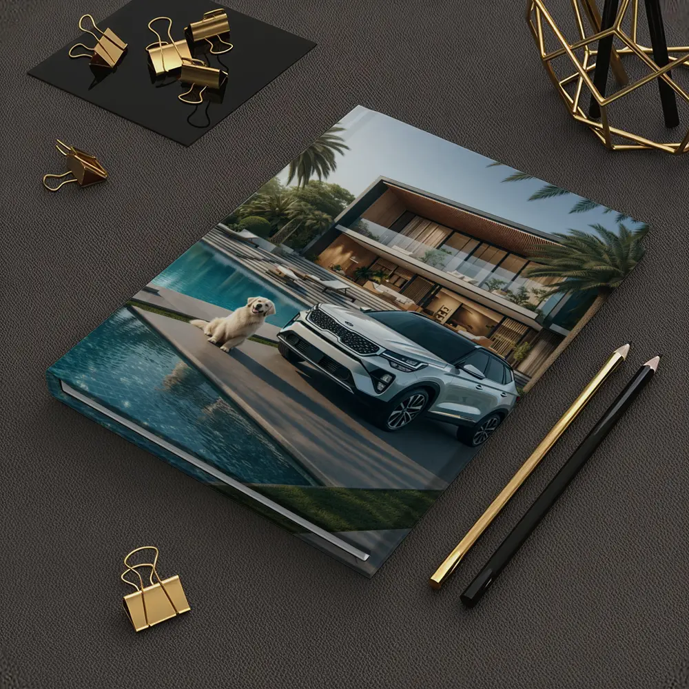 Kia Seltos SUV Luxury Villa Pool Setting – Notebooks