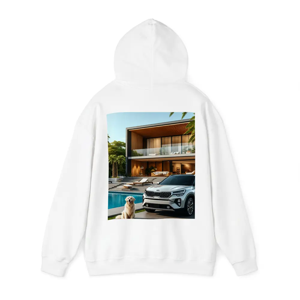 Kia Seltos White SUV Luxury Villa Pool – Hoodies