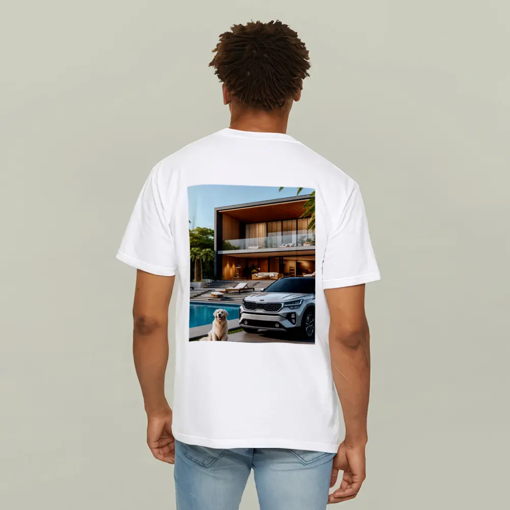 Kia Seltos White SUV Luxury Villa Pool – T-Shirts