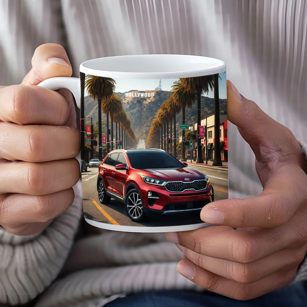 Kia Sorento Red SUV Hollywood Los Angeles – Mugs