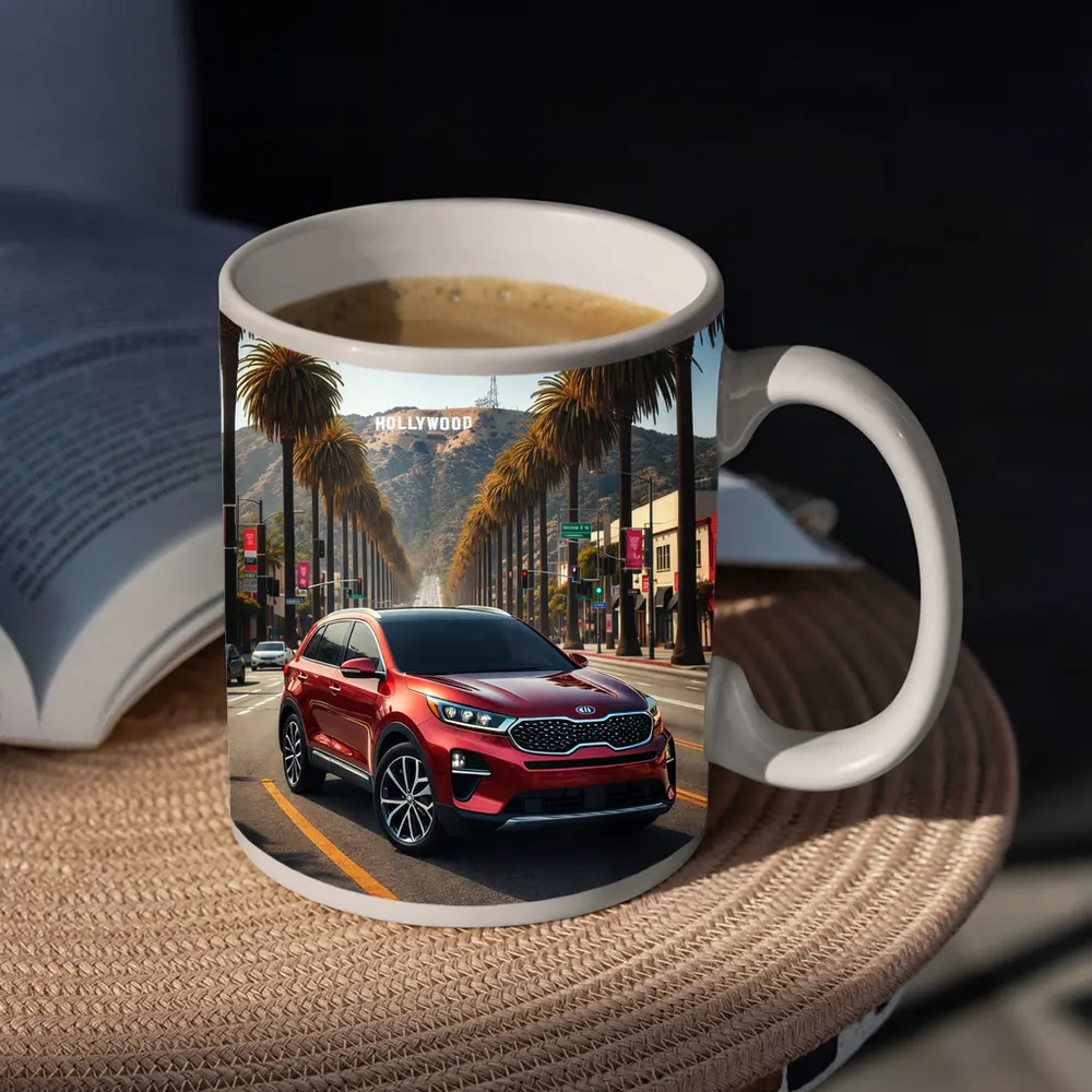 Kia Sorento Red SUV Hollywood Los Angeles – Mugs