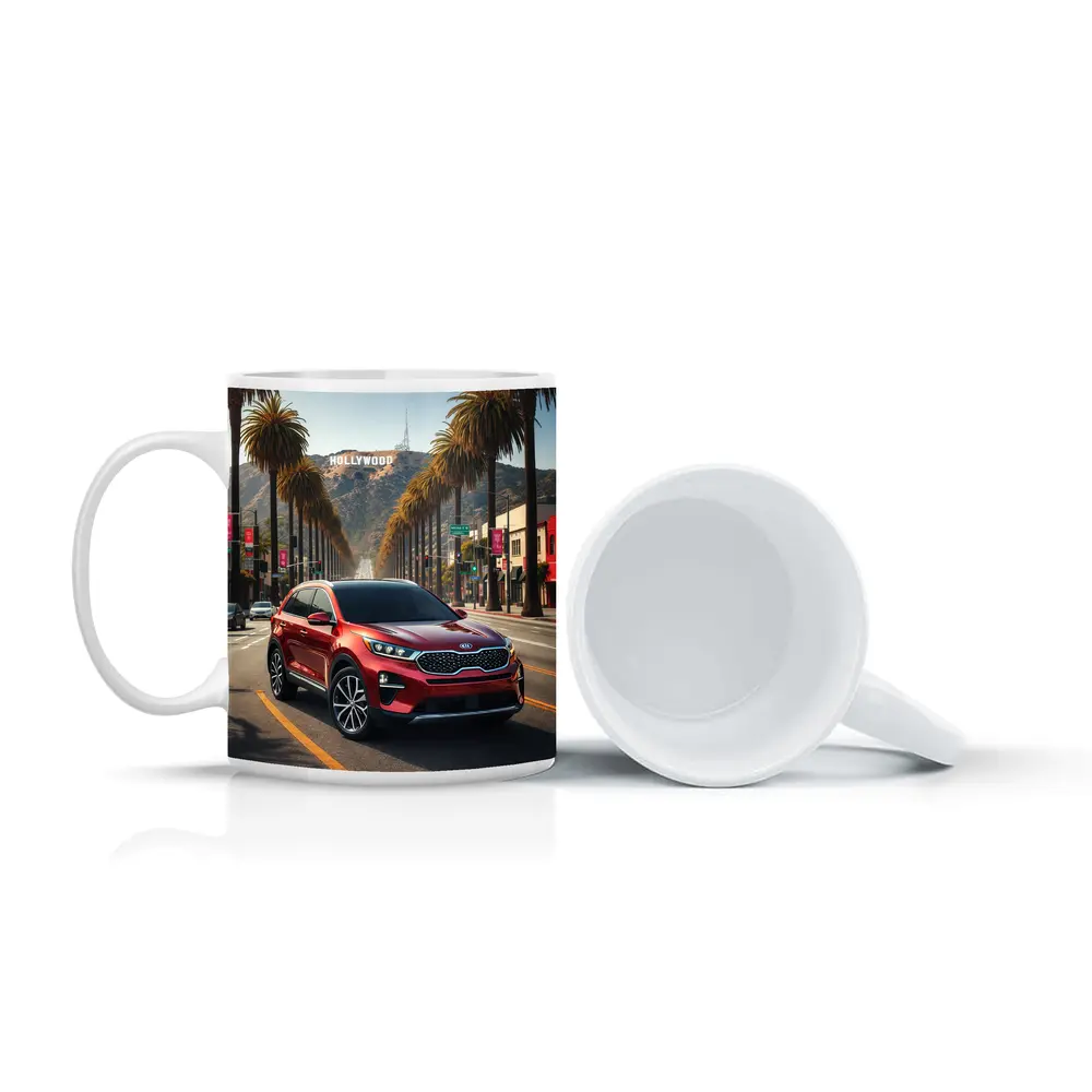 Kia Sorento Red SUV Hollywood Los Angeles – Mugs