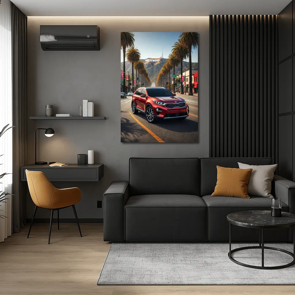 Kia Sorento Red SUV Hollywood Los Angeles – Wall Art