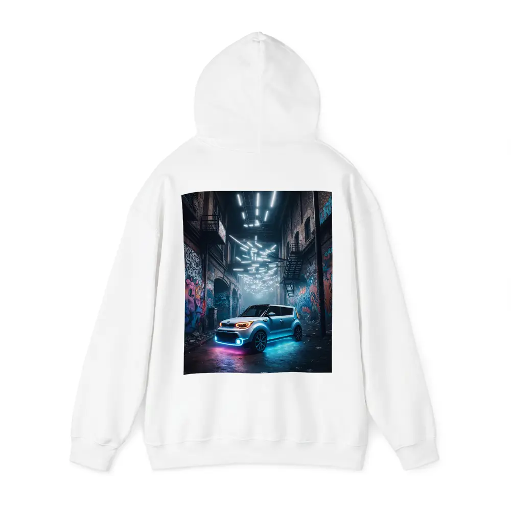 Kia Soul Neon Lights Urban Alley Night – Hoodies