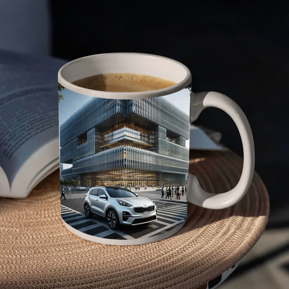 Kia Sportage SUV Modern City Architecture – Mugs