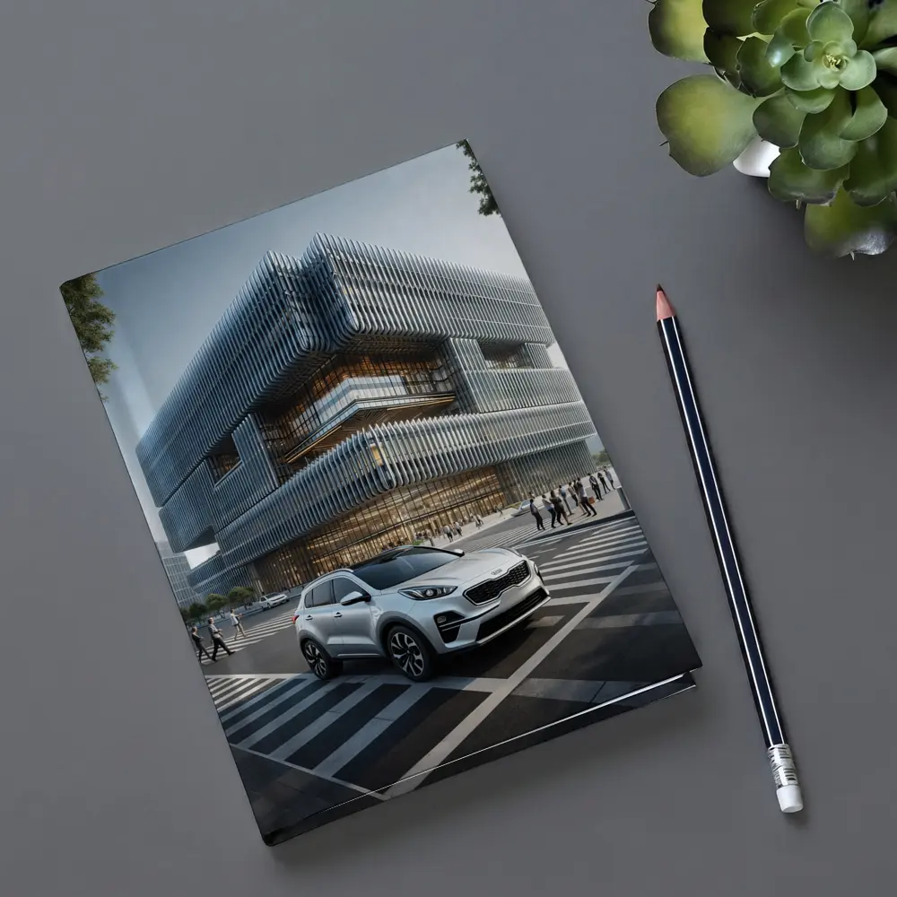 Kia Sportage SUV Modern City Architecture – Notebooks