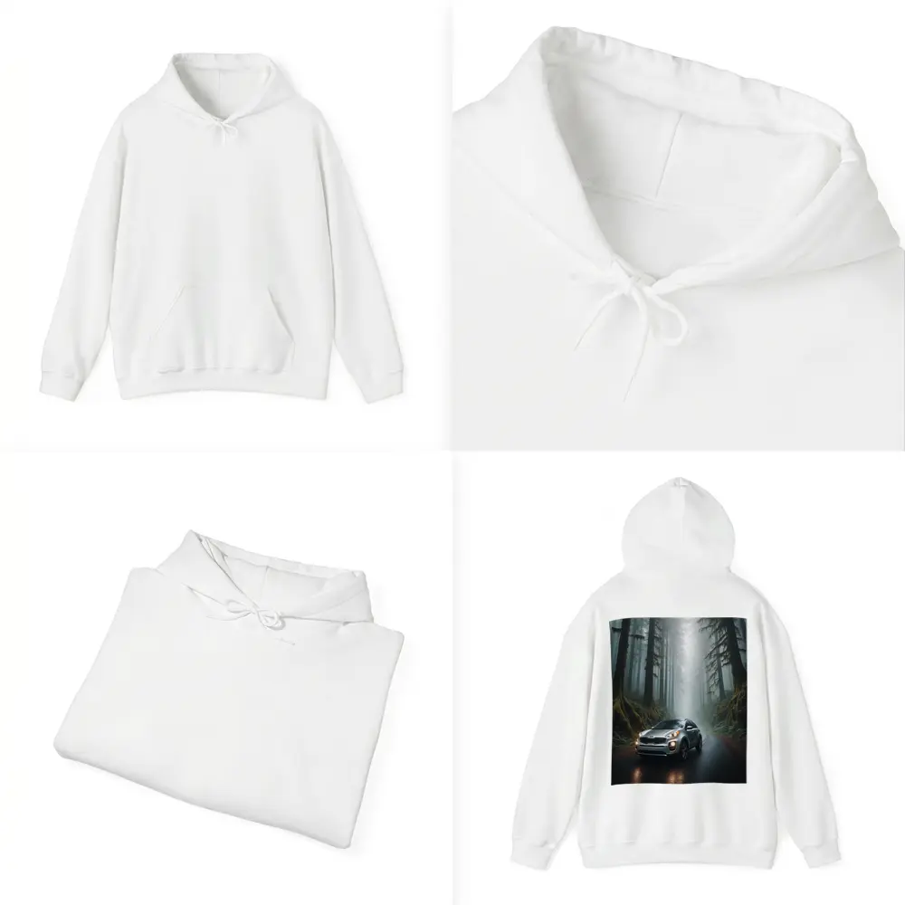Kia Sportage Silver SUV Misty Forest Road – Hoodies