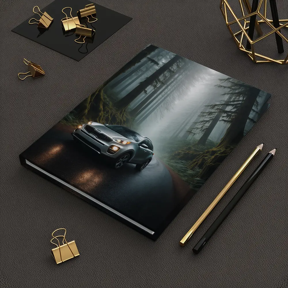 Kia Sportage Silver SUV Misty Forest Road – Notebooks