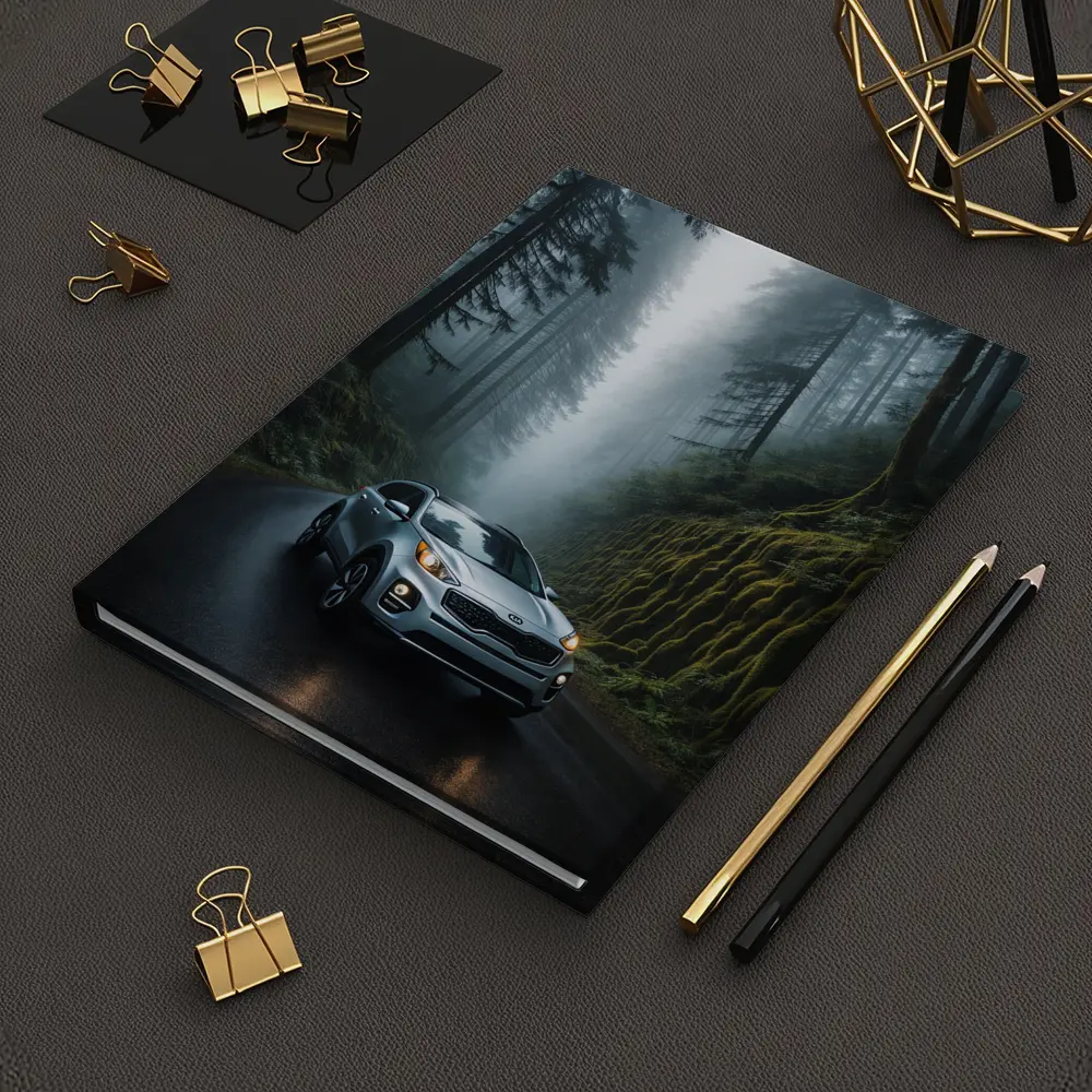 Kia Sportage Silver SUV Misty Forest Road – Notebooks
