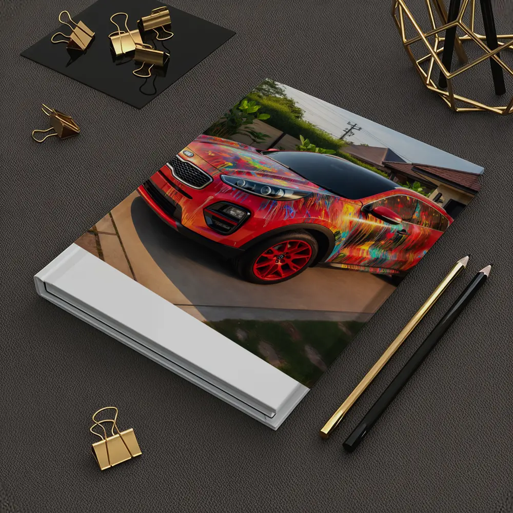 Kia Sportage Colorful Paint Splatter Driveway – Notebooks