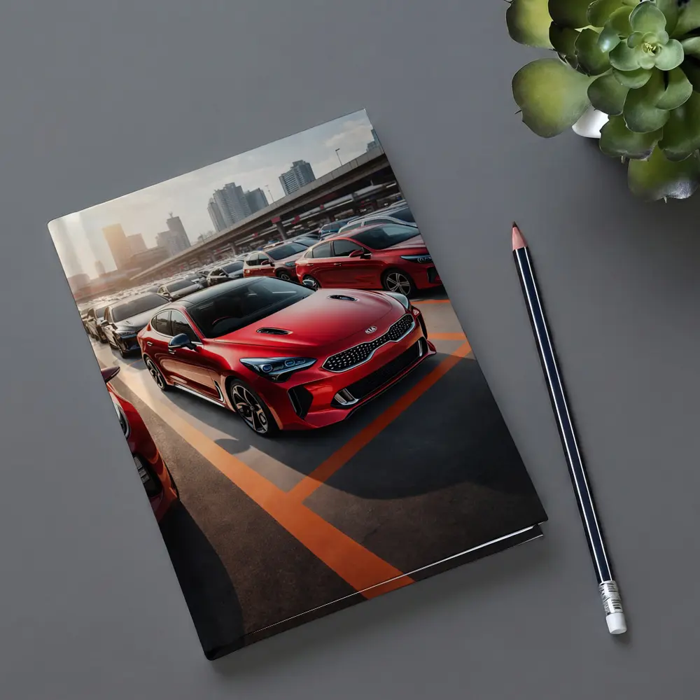 Kia Stinger Red Car Urban City Background – Notebooks