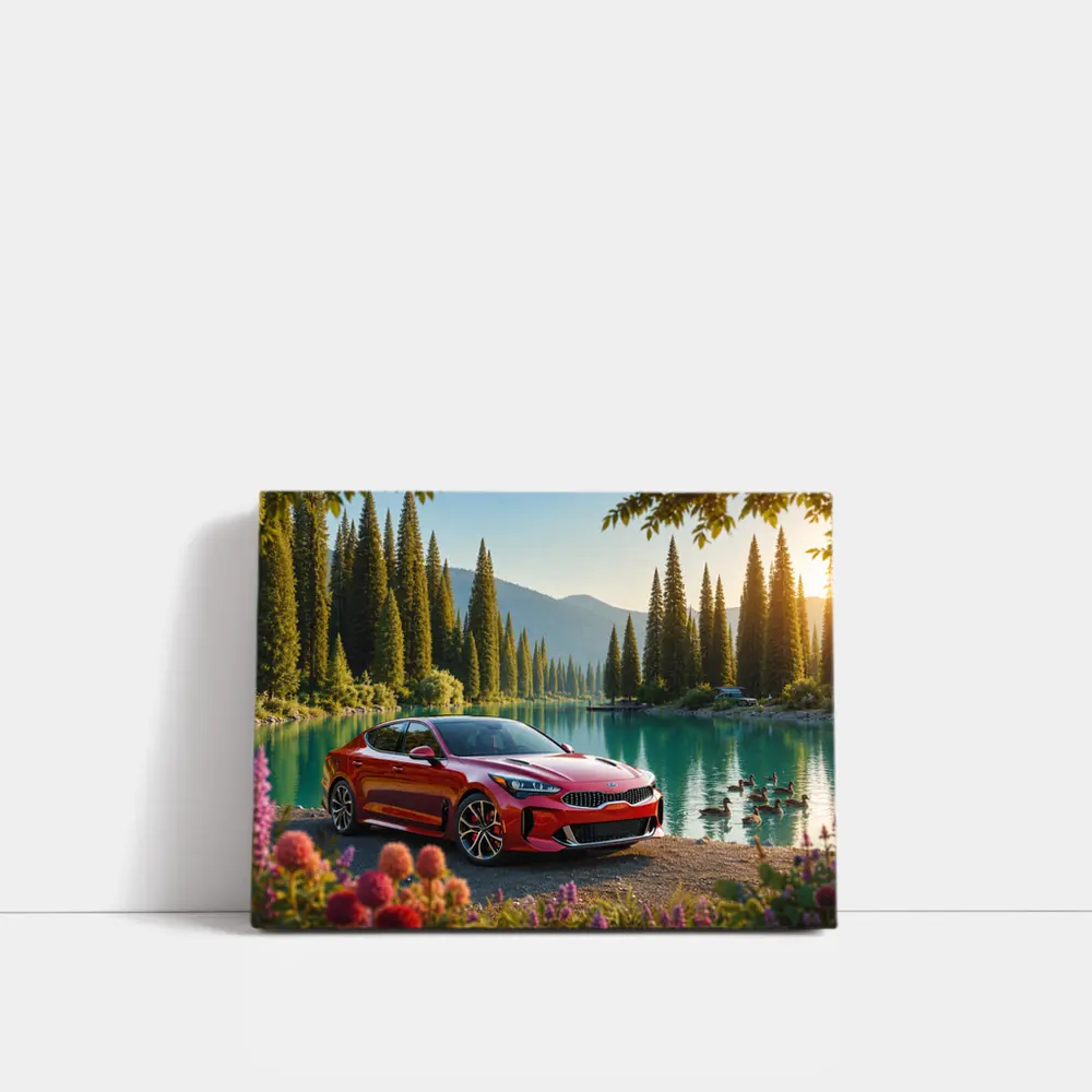 Kia Stinger Red Sport Sedan Lake Forest – Wall Art