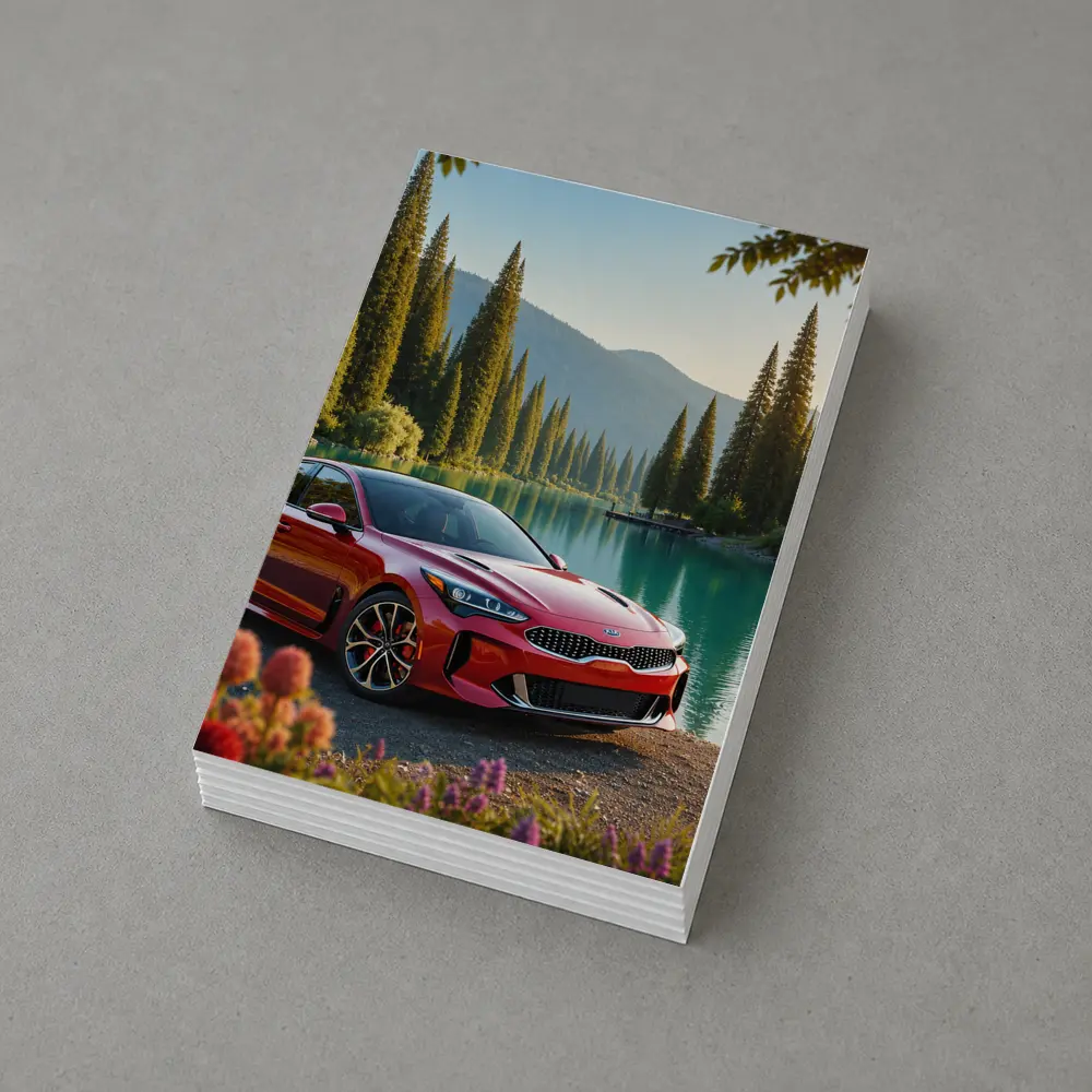 Kia Stinger Red Sport Sedan Lake Forest – Postcards