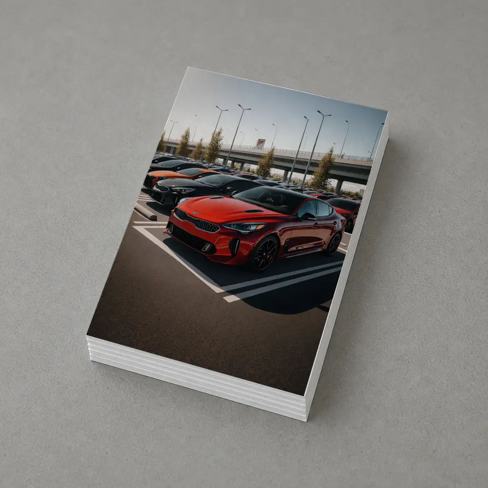 Kia Stinger Red Fleet Parking Lot – Postcards