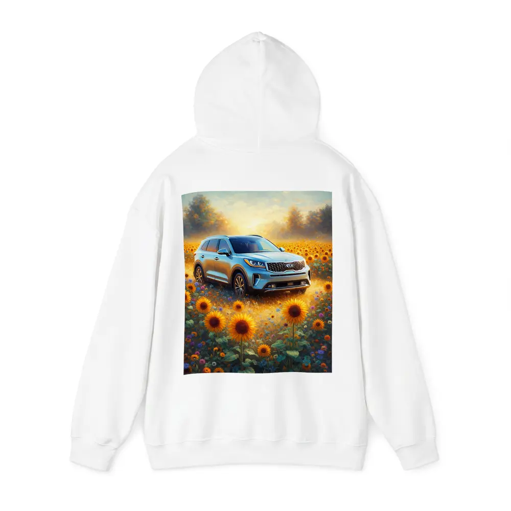 Kia Sorento SUV Sunflower Field Painting – Hoodies