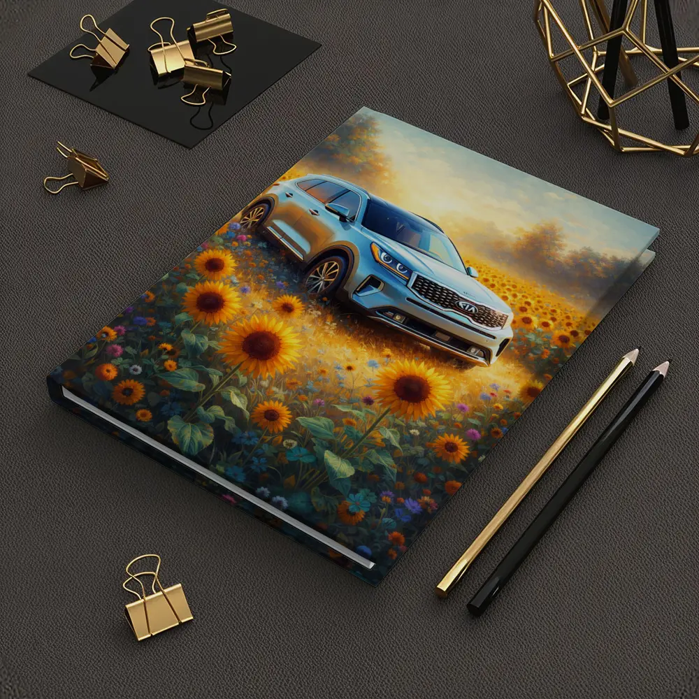 Kia Sorento SUV Sunflower Field Painting – Notebooks