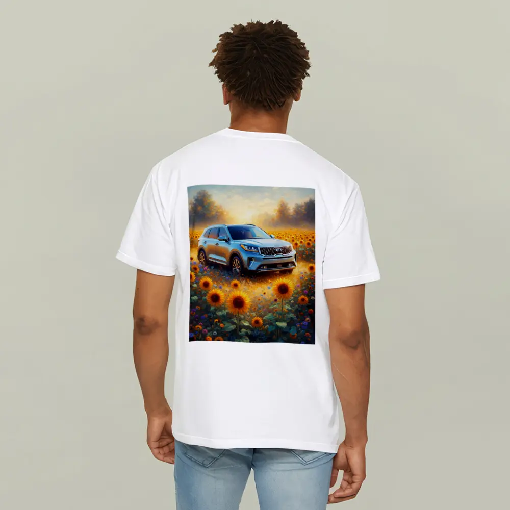 Kia Sorento SUV Sunflower Field Painting – T-Shirts