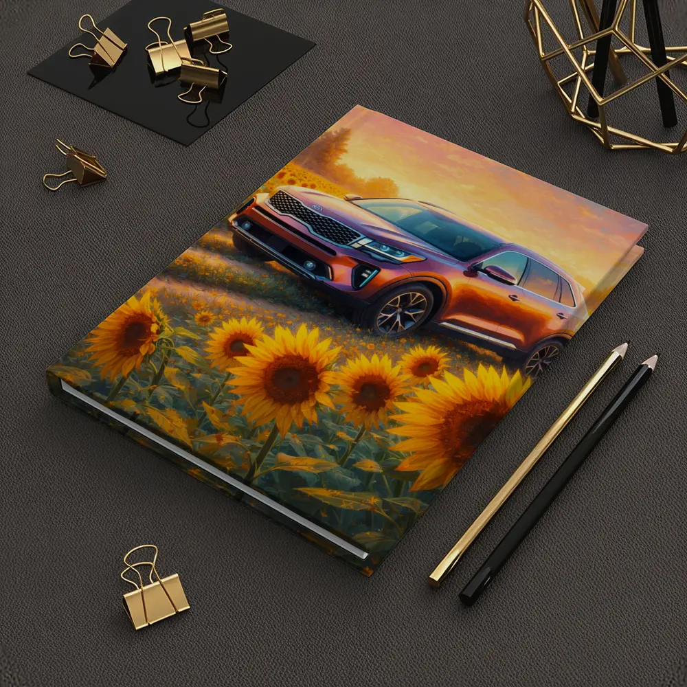 Kia Sorento SUV Sunflower Field Sunset – Notebooks