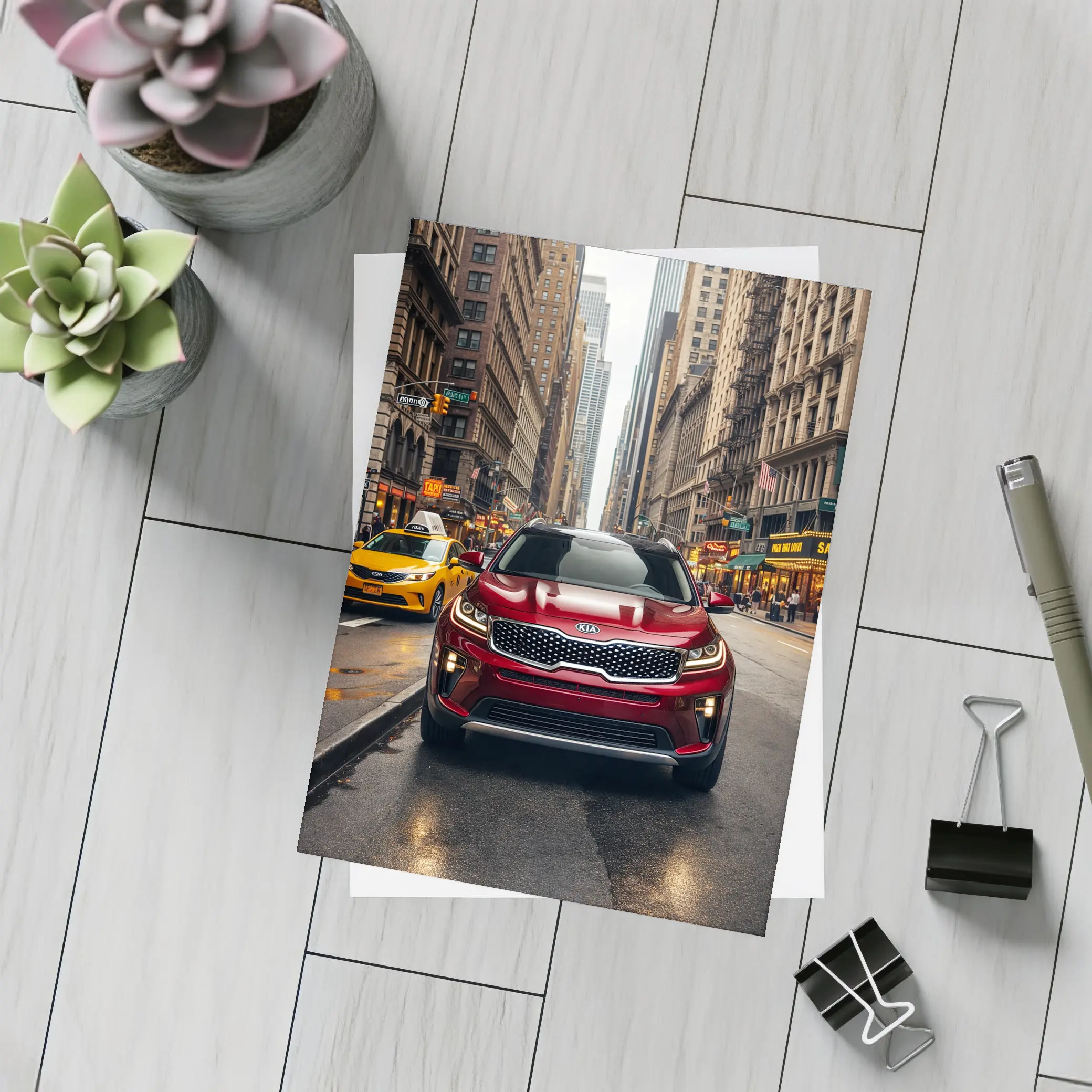 Kia Telluride SUV New York City Street – Postcards