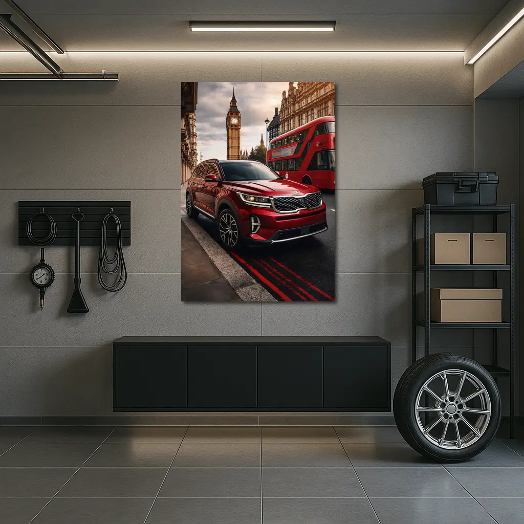 Kia Sorento Red SUV London Big Ben – Wall Art