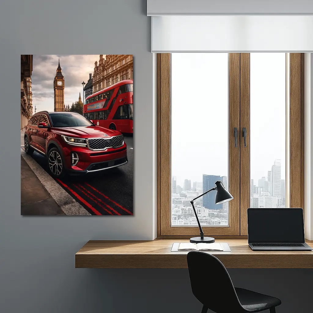 Kia Sorento Red SUV London Big Ben – Wall Art
