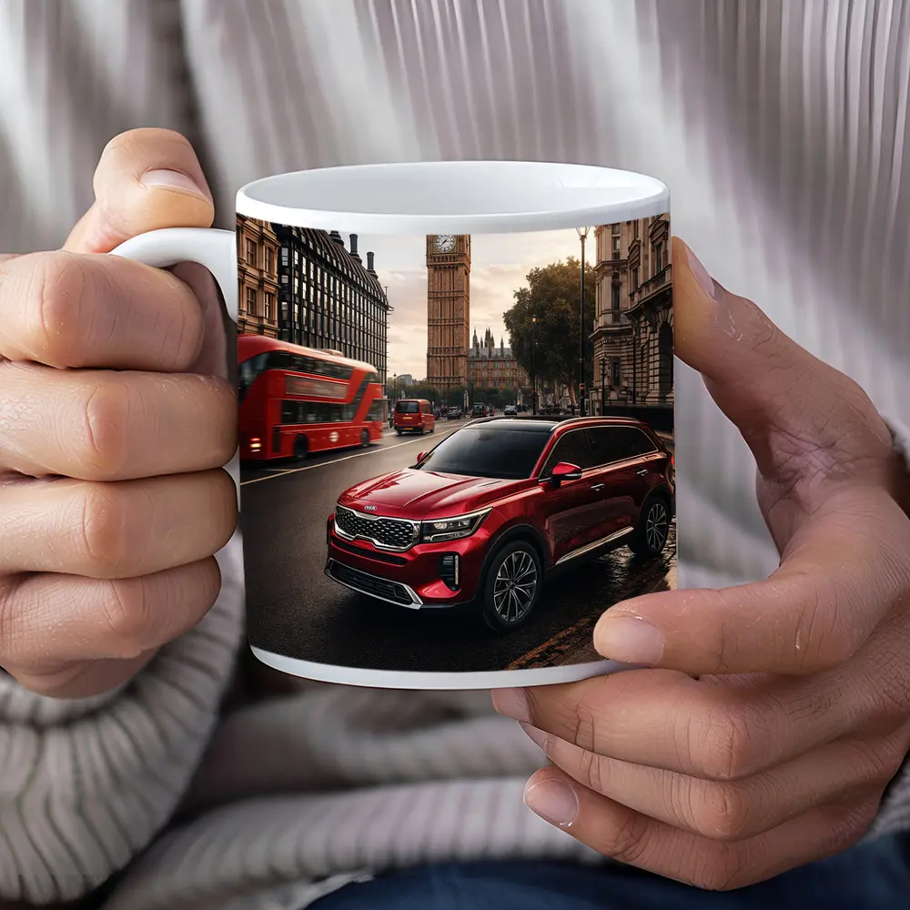 Kia Telluride Red SUV London Big Ben – Mugs