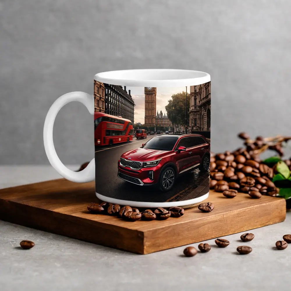 Kia Telluride Red SUV London Big Ben – Mugs