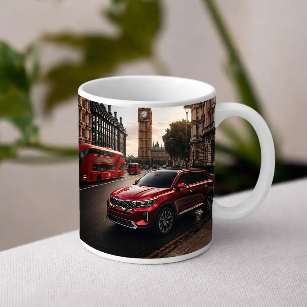 Kia Telluride Red SUV London Big Ben – Mugs