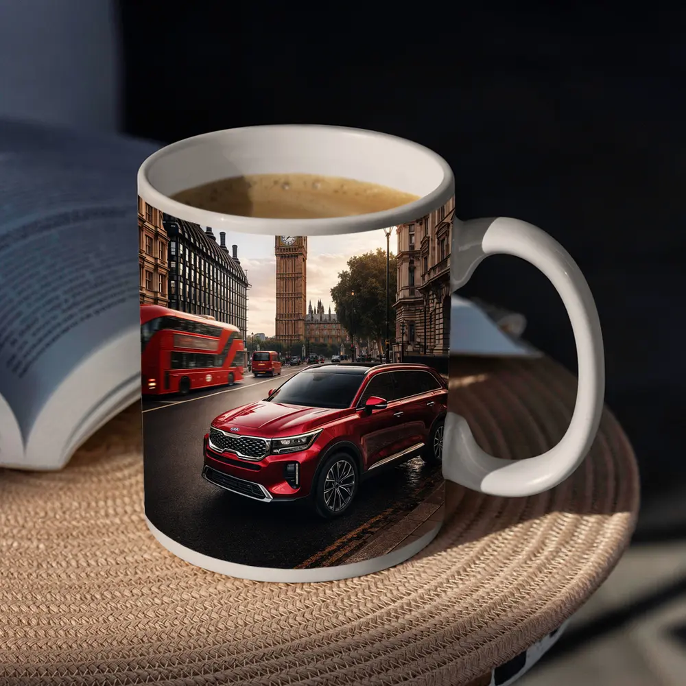 Kia Telluride Red SUV London Big Ben – Mugs