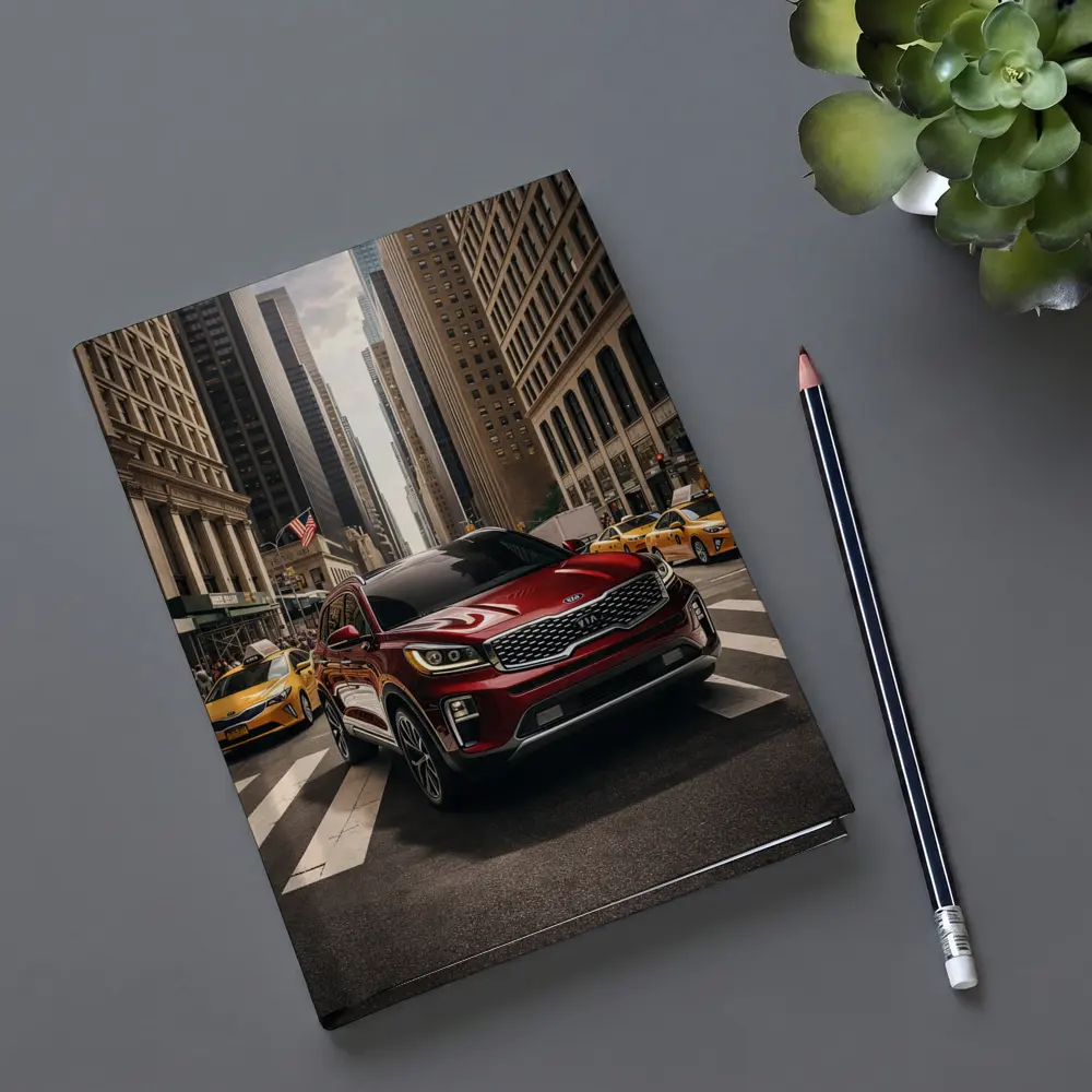 Kia Sorento Crossing New York City Street – Notebooks