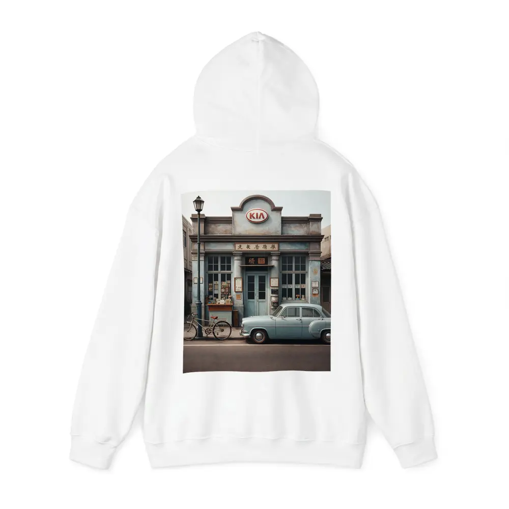 Kia Vintage Storefront Classic Car Street – Hoodies