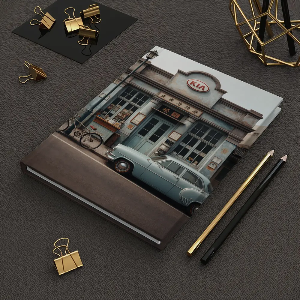 Kia Vintage Storefront Classic Car Street – Notebooks