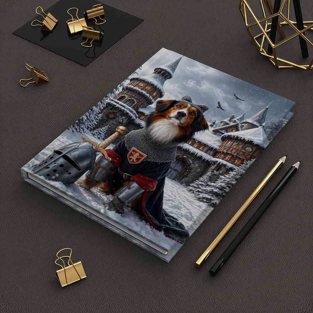 Bernese Mountain Dog Knight Snowy Castle – Notebooks