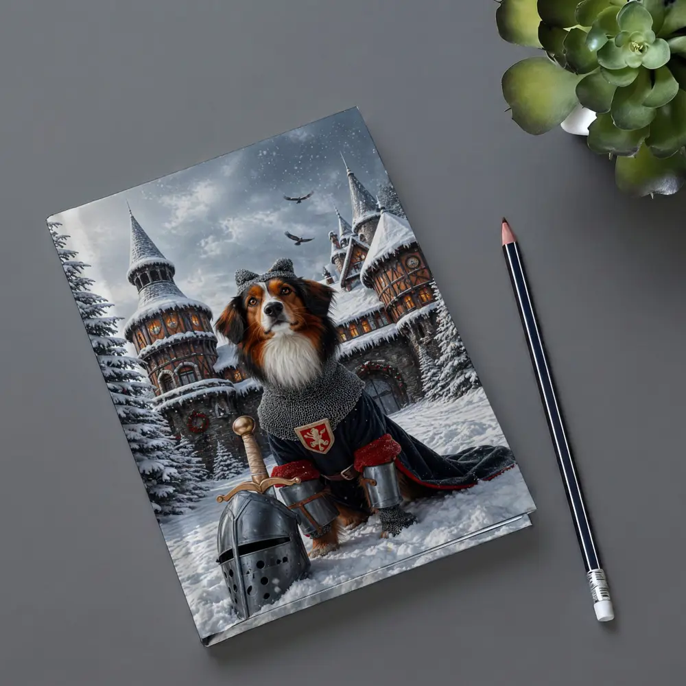 Bernese Mountain Dog Knight Snowy Castle – Notebooks