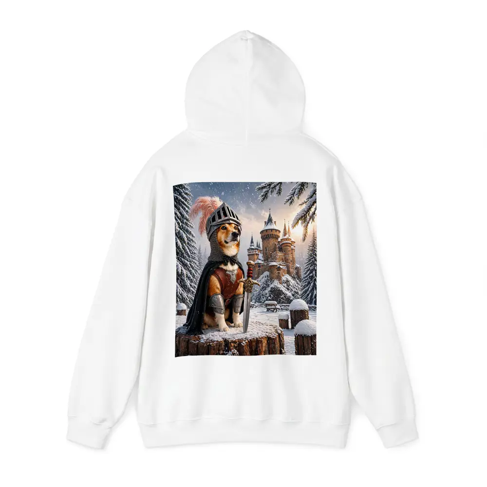 Knight Corgi Dog Medieval Castle Winter Scene – Hoodies