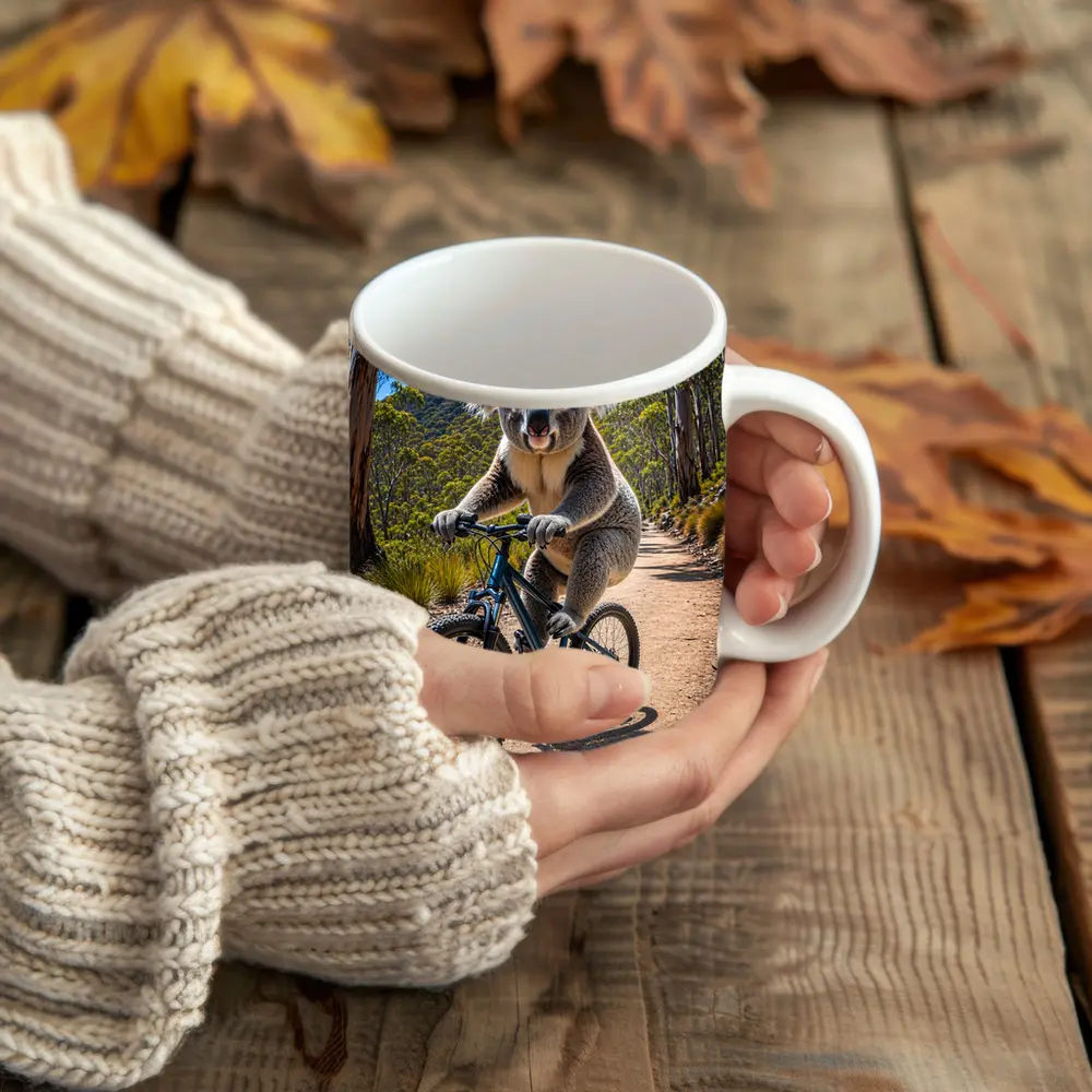 Koala Riding Mountain Bike Forest Trail – Mugs
