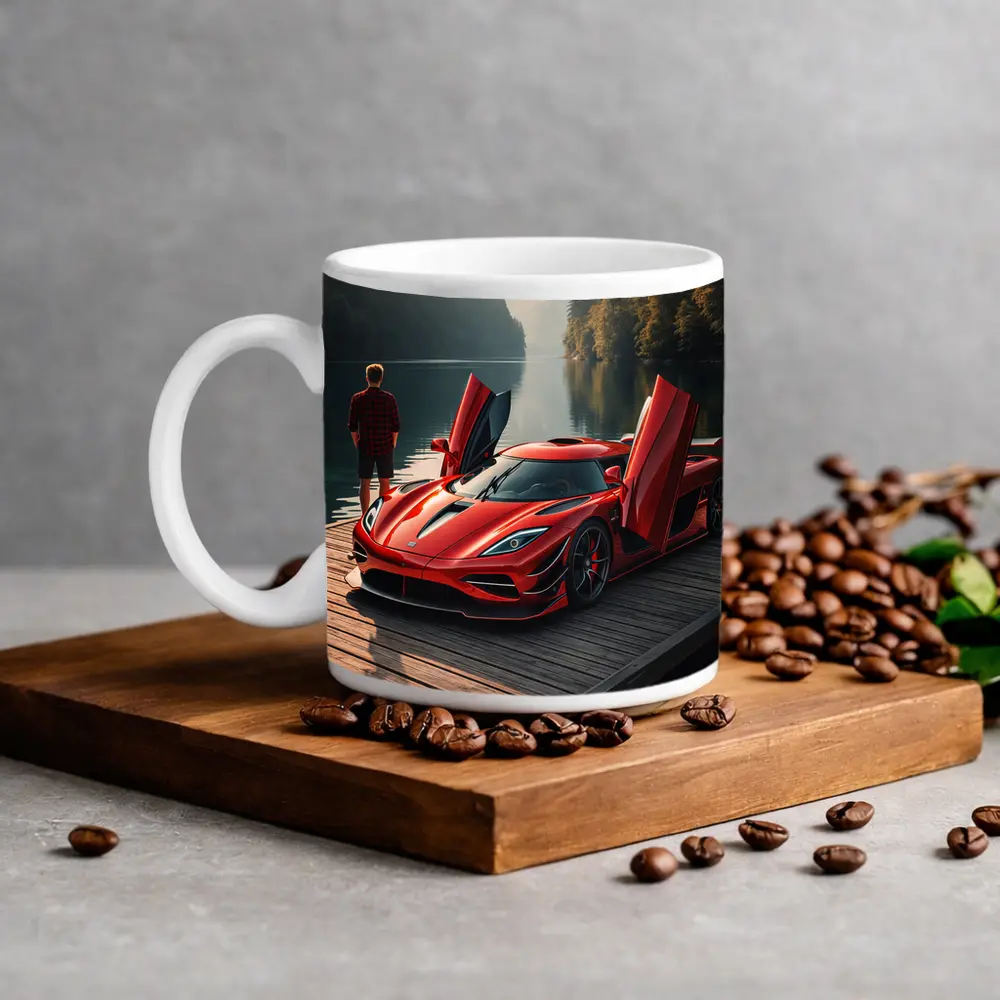 Koenigsegg Jesko Red Supercar Lakeside Dock – Mugs