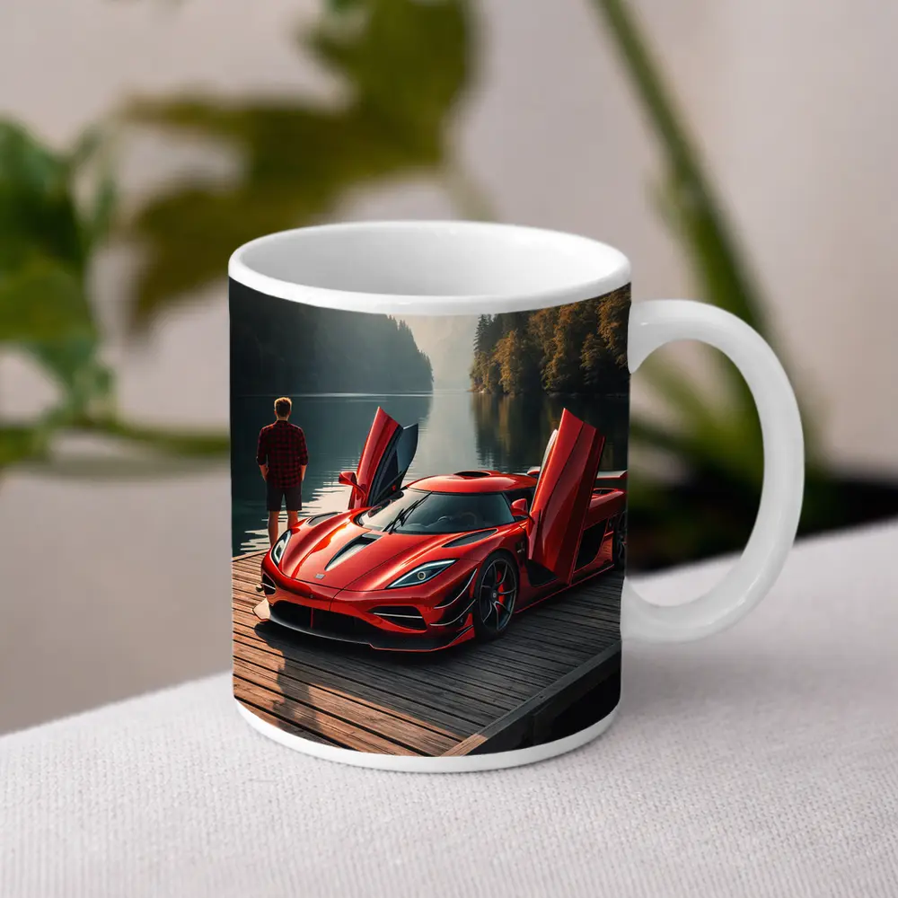 Koenigsegg Jesko Red Supercar Lakeside Dock – Mugs