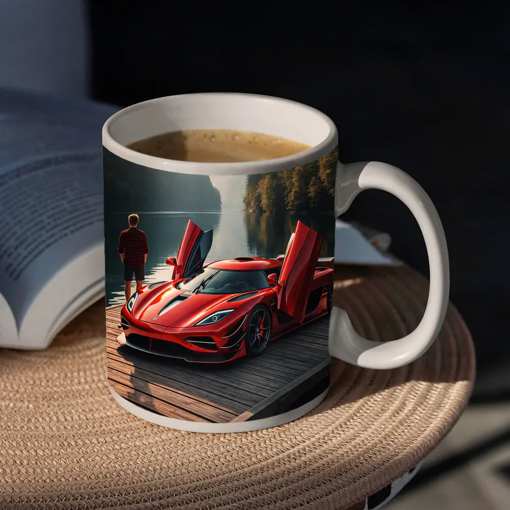 Koenigsegg Jesko Red Supercar Lakeside Dock – Mugs