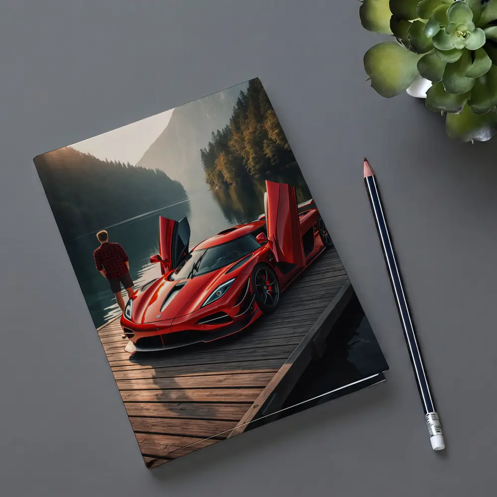 Koenigsegg Jesko Red Supercar Lakeside Dock – Notebooks