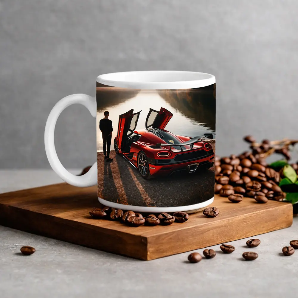 Koenigsegg Agera Red Doors Open Lakeside – Mugs