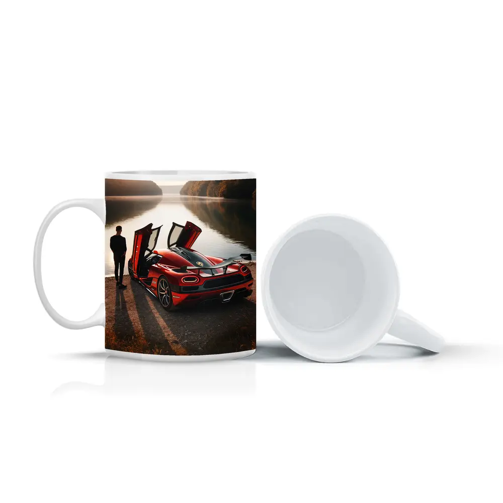 Koenigsegg Agera Red Doors Open Lakeside – Mugs