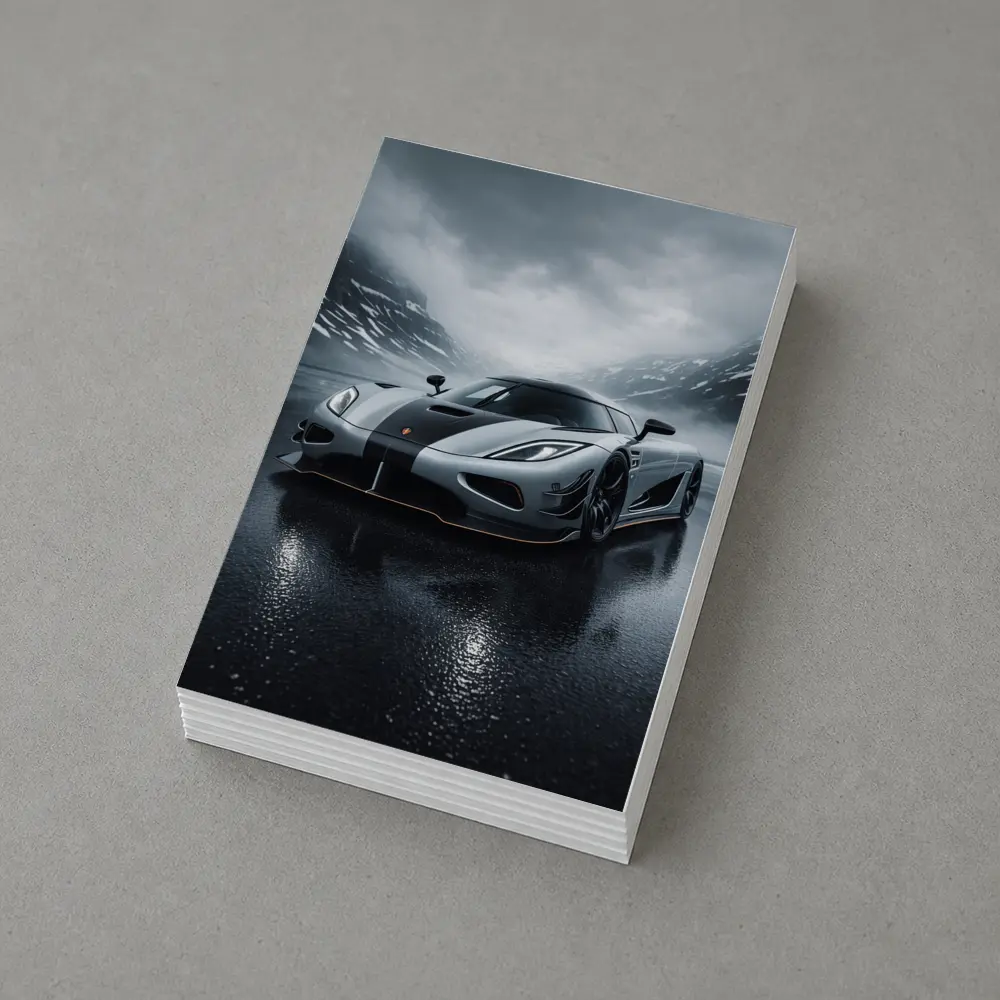 Koenigsegg Agera Wet Road Stormy Mountains – Postcards
