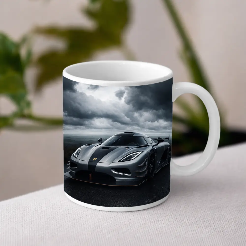 Koenigsegg Jesko Dark Cloudy Sky Road – Mugs