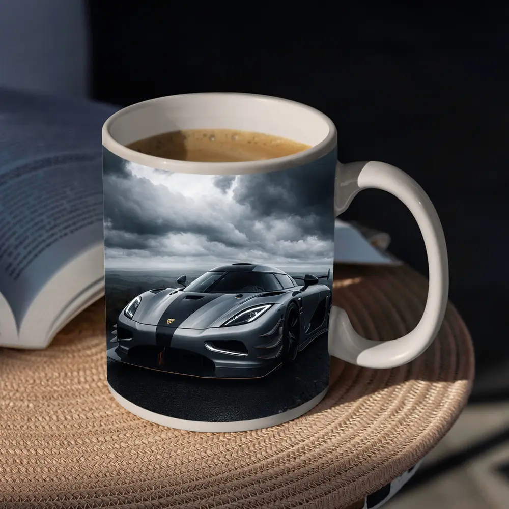 Koenigsegg Jesko Dark Cloudy Sky Road – Mugs