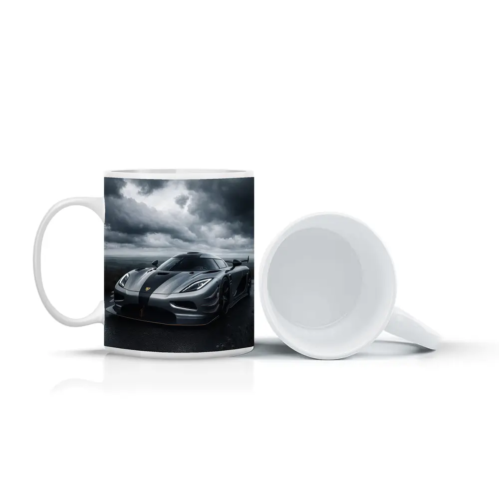 Koenigsegg Jesko Dark Cloudy Sky Road – Mugs