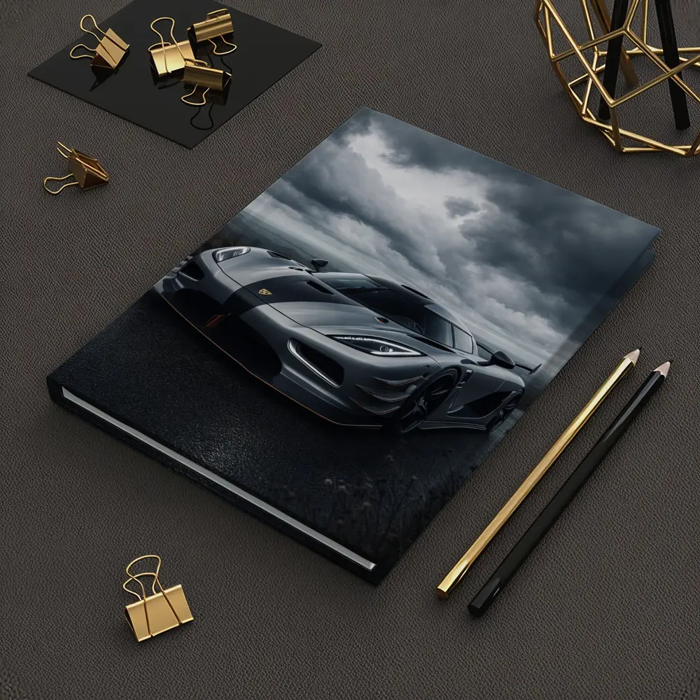 Koenigsegg Jesko Dark Cloudy Sky Road – Notebooks